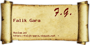 Falik Gara névjegykártya